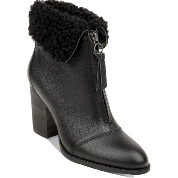 SPLENDID KILEY LEATHER BLOCK HEEL ANKLE BOOTS, NIB - Picture 1 of 3
